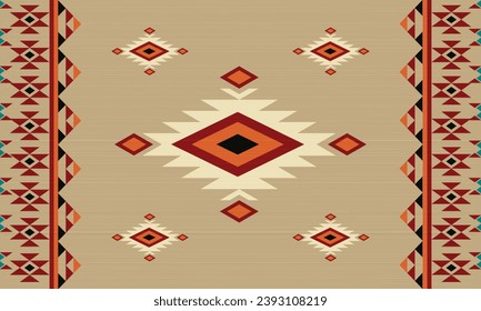 Vector Geometric Patterns in Ethnic Tribal Art, for backgrounds, carpets, wallpapers, wrapping, Batik, fabric and more