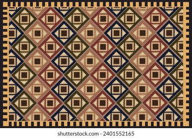 Vector Geometric Patterns in Ethnic Tribal Art, for backgrounds, carpets, wallpapers, wrapping, Batik, fabric and more