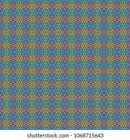 Vector geometric pink, blue and gray flat seamless pattern.