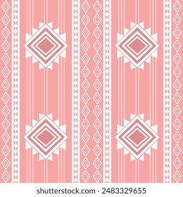 Vector of Geometric pink seamless pattern background, wallpaper and fabric pattern design.