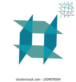 Vector Geometric Planes Pattern, Graphic Design Logo. Professional Modern Icon Shape.