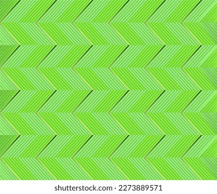 Vector geometric planes and shapes with zig zag motion in shades of green for your design needs, textiles and others