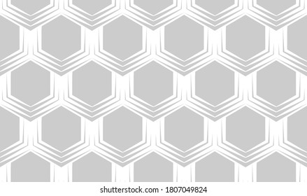 Vector geometric poly pattern. Monochrome geometric seamless pattern with refractive poly. Abstract monochrome poly background, repeated tiles. Optical illusion effect. Fashionable re-design.