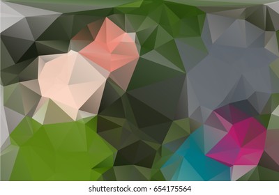 Vector geometric polygonal background spring tones
