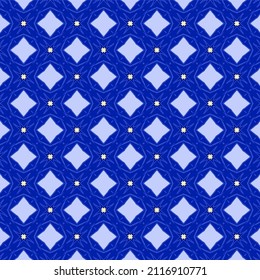 Vector geometric print in shades of blue and lilac, simple graphic design