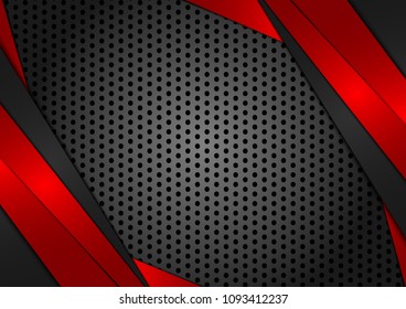 Vector geometric red and black abstract background. Texture design for your business