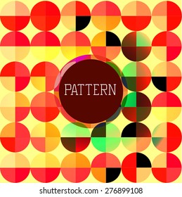 Vector geometric round color pattern background. Can be used in textiles, for book design, website background.