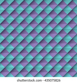 Vector geometric seamless abstract background with squares, stylized as paper
