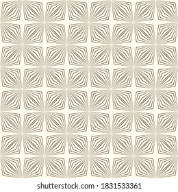 Vector geometric seamless brown beige pattern with thin lines. Elegant pattern for tiles, paper and fabric. Pastel color.