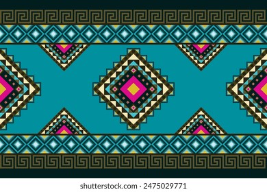 Vector geométrico sin costuras.
Diseñado para su uso como fondo 
o impreso en tela.
etnia tribal pattern.aztec. 
ikat.tejido.zigzag.tribal.
barroco.
