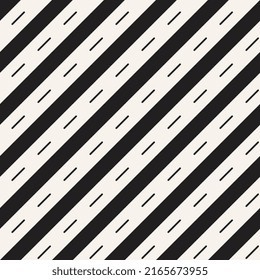 Vector Geometric Seamless Monochrome Pattern