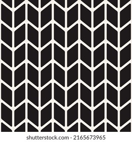 Vector Geometric Seamless Monochrome Pattern