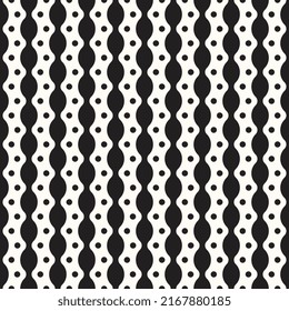 Vector Geometric Seamless Monochrome Pattern