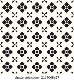 Vector Geometric Seamless Monochrome Pattern