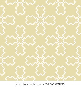 Vektorgrafik geometrische nahtlose Ornament im orientalischen Stil. Goldenes Luxusmuster. Abstrakter Zierhintergrund mit floralen Formen, Blättern, geschwungenen Linien. Gold und weiß wiederholtes Design für Dekor, Druck