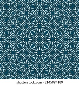 Vector geometric seamless pattern. Abstract ethnic texture with floral ornament, grid, lattice. Tribal ethnic motif. Folk style background. Embroidery pattern. Repeat design for decor, textile, fabric