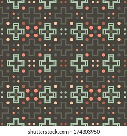 Vector geometric seamless pattern background. Abstract wallpaper