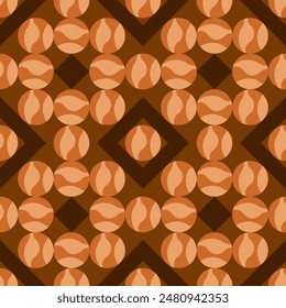 Vector - Geometric seamless pattern, circles, balls, and square