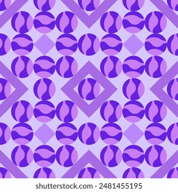Vector - Geometric seamless pattern, circles, balls, and square