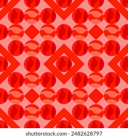 Vector - Geometric seamless pattern, circles, balls, and square