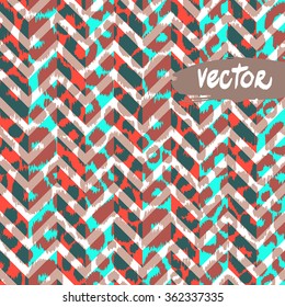 Vector geometric seamless pattern and colorful leopard pattern. Effect transparent geometric pattern on a animal print.