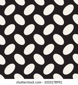 Vector geometric seamless pattern with curved shapes grid. Abstract monochrome rounded lattice texture. Modern textile background design