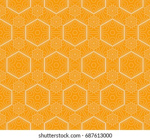 vector geometric seamless pattern. Floral style. orange color. for printing on fabric, paper for scrapbooking, wallpaper, cover, page book.