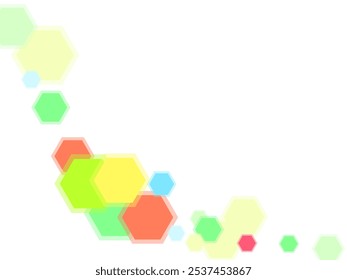 Vector geometric seamless pattern of hexagons, triangles, rhombuses, circles, . Rhombus Shape curl explosion.