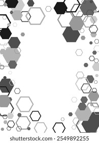 Vetor geométrico padrão sem emenda de hexágonos, triângulos, losangos, círculos, . Vetor ilustração para o seu design. Branco para banner