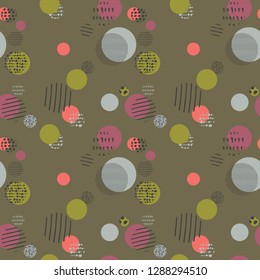 Vector geometric seamless pattern with living coral color of the year. Abstract background design perfect for textile design, fashion prints,wrapping paper, stationery and print on demand products.