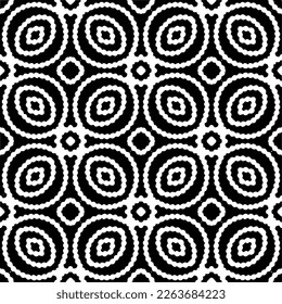 Patrón de marea geométrica vectorial. Fondo ornamental mínimo con formas abstractas. Textura en blanco y negro. Sencillo fondo de ornamento abstracto. Decoración oscura y repetida, tela, tela.