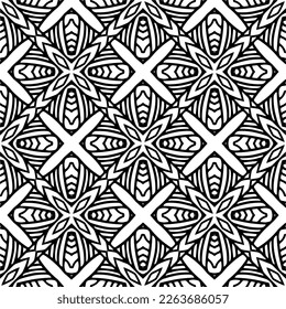 Patrón de marea geométrica vectorial. Fondo ornamental mínimo con formas abstractas. Textura en blanco y negro. Sencillo fondo de ornamento abstracto. Decoración oscura y repetida, tela, tela.
