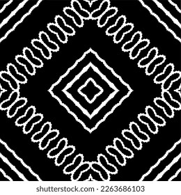 Vector geometric seamless pattern. Minimal ornamental background with abstract shapes. Black and white texture. Simple abstract ornament background. Dark repeat design for decor, fabric, cloth.
