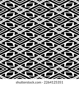 Vector geometric seamless pattern. Minimal ornamental background with abstract shapes. Black and white texture. Simple abstract ornament background. Dark repeat design for decor, fabric, cloth.