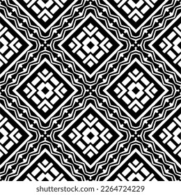 Vector geometric seamless pattern. Minimal ornamental background with abstract shapes. Black and white texture. Simple abstract ornament background. Dark repeat design for decor, fabric, cloth.