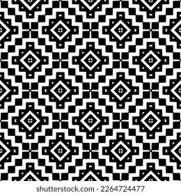 Vector geometric seamless pattern. Minimal ornamental background with abstract shapes. Black and white texture. Simple abstract ornament background. Dark repeat design for decor, fabric, cloth.