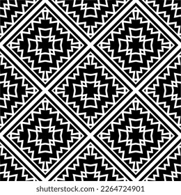 Vector geometric seamless pattern. Minimal ornamental background with abstract shapes. Black and white texture. Simple abstract ornament background. Dark repeat design for decor, fabric, cloth.