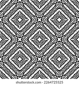 Vector geometric seamless pattern. Minimal ornamental background with abstract shapes. Black and white texture. Simple abstract ornament background. Dark repeat design for decor, fabric, cloth.