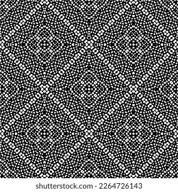 Vector geometric seamless pattern. Minimal ornamental background with abstract shapes. Black and white texture. Simple abstract ornament background. Dark repeat design for decor, fabric, cloth.