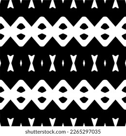 Vector geometric seamless pattern. Minimal ornamental background with abstract shapes. Black and white texture. Simple abstract ornament background. Dark repeat design for decor, fabric, cloth.