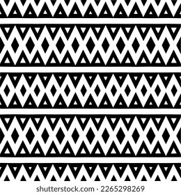 Vector geometric seamless pattern. Minimal ornamental background with abstract shapes. Black and white texture. Simple abstract ornament background. Dark repeat design for decor, fabric, cloth.