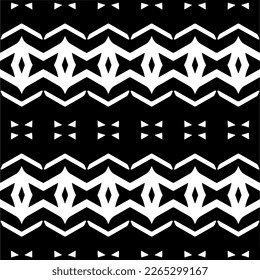Vector geometric seamless pattern. Minimal ornamental background with abstract shapes. Black and white texture. Simple abstract ornament background. Dark repeat design for decor, fabric, cloth.