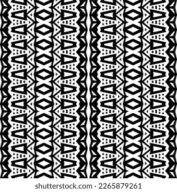 Vector geometric seamless pattern. Minimal ornamental background with abstract shapes. Black and white texture. Simple abstract ornament background. Dark repeat design for decor, fabric, cloth.