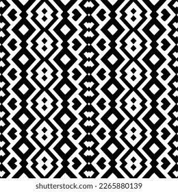 Vector geometric seamless pattern. Minimal ornamental background with abstract shapes. Black and white texture. Simple abstract ornament background. Dark repeat design for decor, fabric, cloth.
