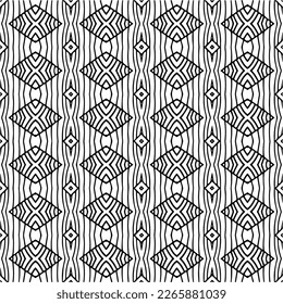 Vector geometric seamless pattern. Minimal ornamental background with abstract shapes. Black and white texture. Simple abstract ornament background. Dark repeat design for decor, fabric, cloth.