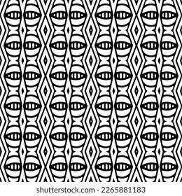 Vector geometric seamless pattern. Minimal ornamental background with abstract shapes. Black and white texture. Simple abstract ornament background. Dark repeat design for decor, fabric, cloth.
