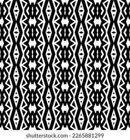 Vector geometric seamless pattern. Minimal ornamental background with abstract shapes. Black and white texture. Simple abstract ornament background. Dark repeat design for decor, fabric, cloth.