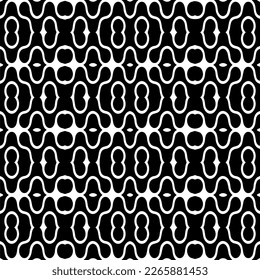 Vector geometric seamless pattern. Minimal ornamental background with abstract shapes. Black and white texture. Simple abstract ornament background. Dark repeat design for decor, fabric, cloth.