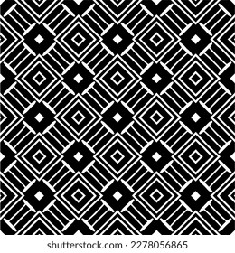 Vector geometric seamless pattern. Minimal ornamental background with abstract shapes. Black and white texture. Simple abstract ornament background. Dark repeat design for decor, fabric, cloth.