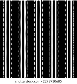 Vector geometric seamless pattern. Minimal ornamental background with abstract shapes. Black and white texture. Simple abstract ornament background. Dark repeat design for decor, fabric, cloth.